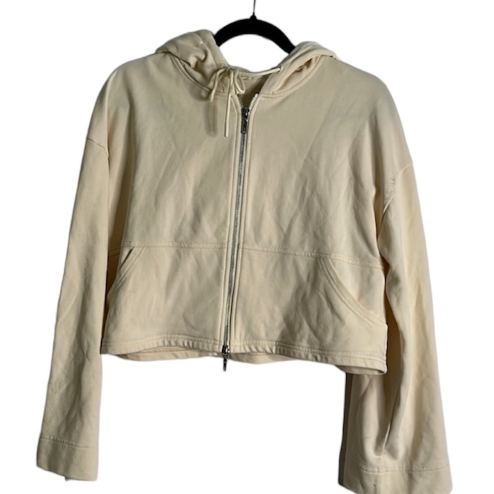 Nap cream crop hoodie size small